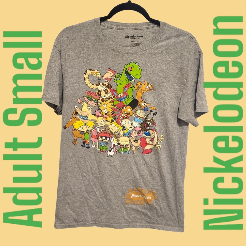 Nickelodeon Gray T-Shirt Adult Size Small